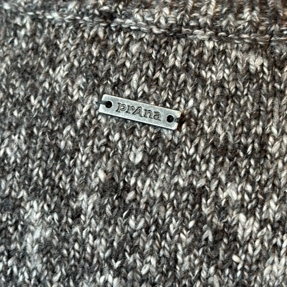 Prana “Nolan” Heathered Charcoal Grey Wool Blend Long Sleeve Tunic Style Sweater - Picture 8 of 8